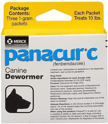 heyvan dermanlari: Panacur C (fenbendazol) – itlər üçün qurd əleyhinə toz Məhsul — 1