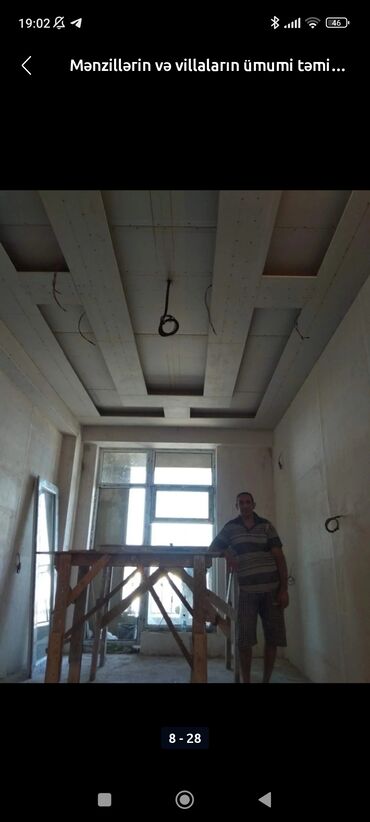 Təmir işləri: Aşağıdakı işleri görürük, malyar işleri pod-mayak. alçipan duz-fiqur — 9