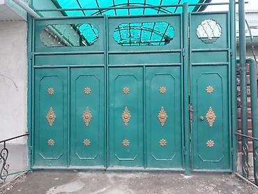 Распашные ворота: Металлические ворота и калитка + комплект ПВХ-профилей/оконных рам - — 1