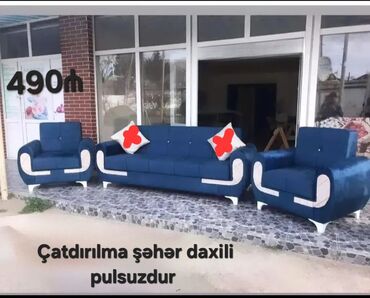 Yataq otağı dəstləri: Yeni, Divan, 2 kreslo, Bazalı, Açılan