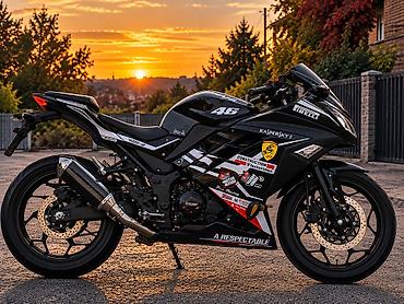 выхлоп акрапович: Спортбайк Kawasaki, 300 куб. см, Бензин, Взрослый, Б/у — 2