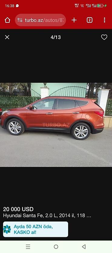 az turbo: Hyundai Santa Fe: 1.9 l | 2014 il Ofrouder/SUV — 4