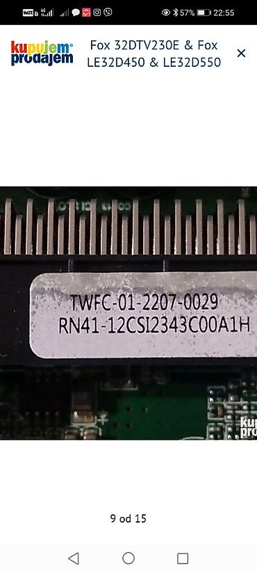 Aksesoari za TV i video: Fox 32DTV230E, Fox LE32D450 i Fox LE32D550 – delovi za televizore 32" — 10