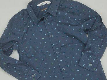 koszula na bluze: Shirt 5-6 years, condition - Very good, pattern - Print, color - Blue