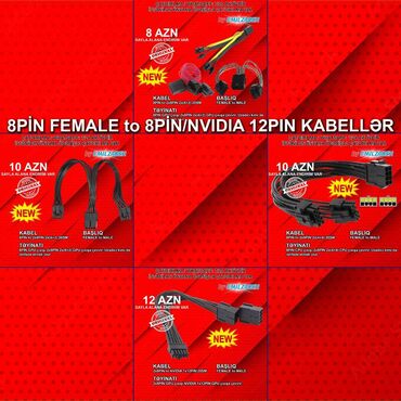 Prosessorlar: Kabellər "8pin Female Original" 🚚Metrolara və ünvana çatdırılma var