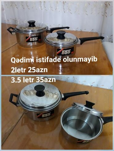 termos qazanlar in Azərbaycan | QAZANLAR: Qedim qazanlar.25 ve 35 manat.yenidirler islenmeyib