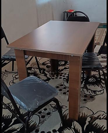 Bağ, çöl mebeli: Yeni, Kvadrat masa, Açılmayan, Stullar ilə, Metal, Azərbaycan — 3