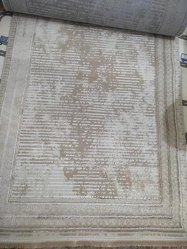yeni xalca modelleri: Bej-krem rəng palitrasında müasir naxışlı xalça Dunən 120 manata — 8
