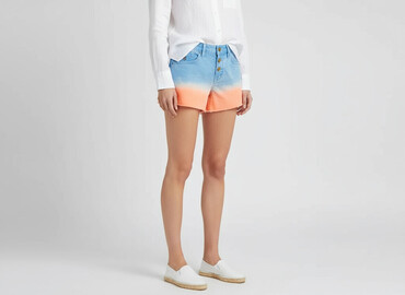 woskowane jeansy z wysokim stanem: Maison Scotch, Szorty damskie, rozmiar 2XS