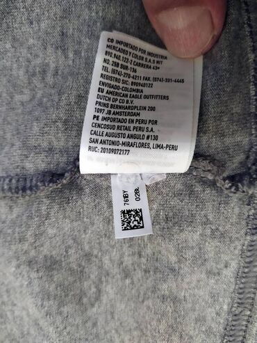 Majice: Majica na duge rukave, S (EU 48), American Eagle, bоја - Siva, Pamuk — 16