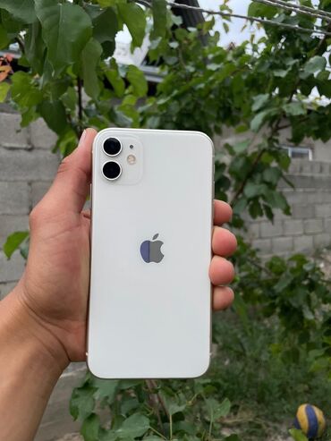 чехлы на айфон 13 про макс бишкек: IPhone 11, Колдонулган, 128 ГБ, Ак, Коргоочу айнек, Каптама, 87 %
