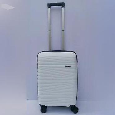 Putni koferi i torbe: Ručni kofer na točkiće – beli, tvrda školjka - Materijal: tvrda — 12