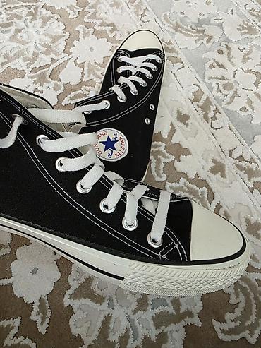 и 40: Высокие чёрные кеды в стиле Converse All Star Размер: 40 Цвет: чёрный — 2