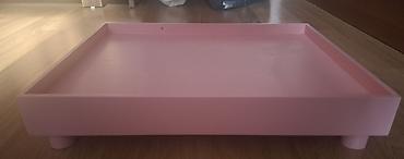 Pudra-çəhrayı rəngdə dekorativ servis/tray - Material: ağac və ya MDF