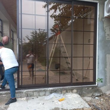 Plastik pəncərələr: Yeni İkiqat şüşə paketi Plastik pəncərə, Еni: 1000 sm, Uzunluğu: 1000 sm, Pulsuz quraşdırma — 4