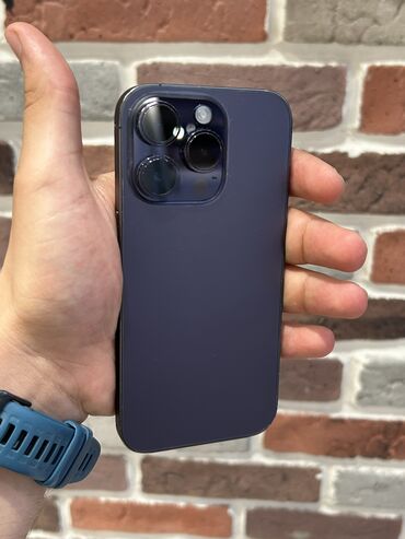 Apple iPhone: IPhone 14 Pro, 128 GB, Deep Purple, Simsiz şarj, Face ID