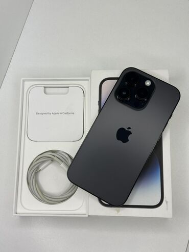 ноутбуки в бишкеке бу: IPhone 14 Pro, Колдонулган, 128 ГБ, Jet Black, Кабель, Куту, 91 %