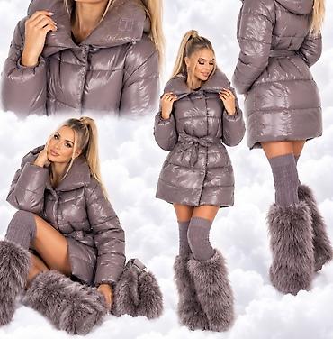 cntmp apparel jacket: Ženska zimska jakna/puffer kaput – sedefasto siva. LA TERRA, VEL S M — 7