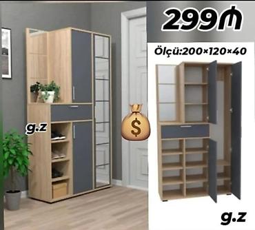 kunc skaf: Yeni, 2 qapılı, Güzgülü, Rəngli, Açılan, Düz dolab — 1