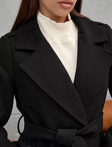 Пальто: Женское пальто черного цвета длины миди Новое!!!Состав 80% шерсть,20% — 11