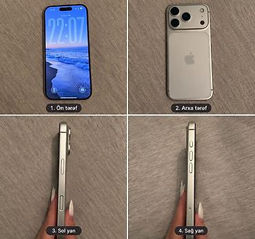 IPhone 15 Pro, Gümüşü lalafo.az -da IPhone 15 Pro, Gümüşü