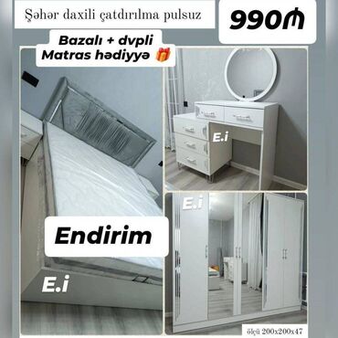 Divanlar: Yataq dəsti 5 qapılı dolablı 990Azn💥 ✔️Rəng seçimi var ✔️ Şəhər