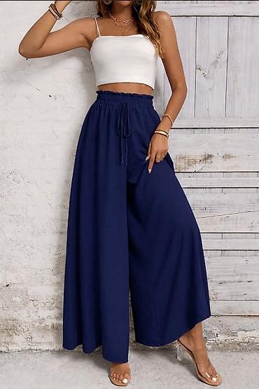 Pantalone: Ženske široke pantalone sa visokim strukom - Kroj: veoma široke — 10