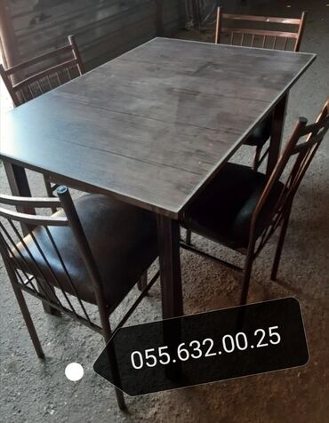 Sifarişlə masa və oturacaq dəstləri: Kvadrat masa, Mətbəx üçün, Qonaq otağı üçün, Dəhliz üçün, 4 nəfər, Açılmayan, İran, 3 il zəmanət — 8