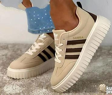 louis vuitton patike: Bež patike ADIDAS SAMBA sa povišenim đonom. - Gornjište u bež tonovima — 1