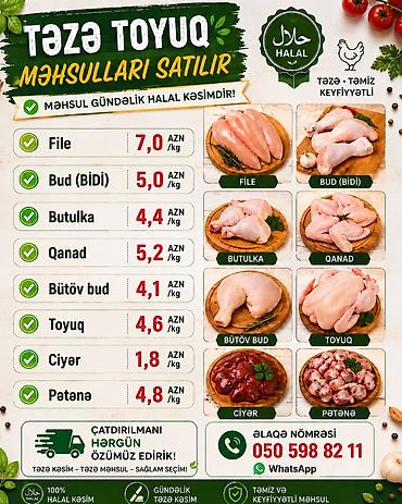 Qida məhsulları: Marağlananlar nömrəylə əlaqə saxlasın gündəlik halal kəsimdir — 3