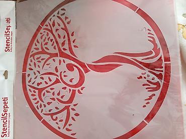 шпак: Трафарет StencilSepeti — круглый мандала/этно-орнамент - Материал — 2