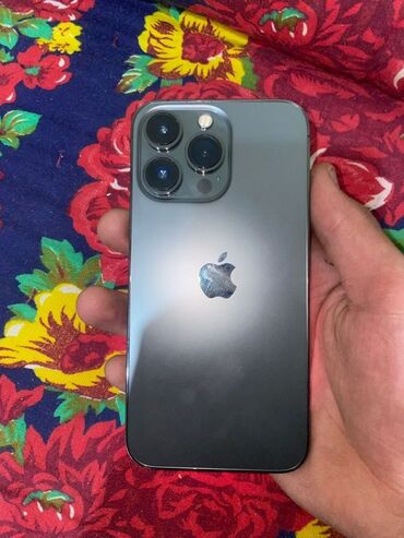 купить ноутбук в бишкеке бу: IPhone 13 Pro, Б/у, 128 ГБ, Графит, Защитное стекло, Чехол, 79 %