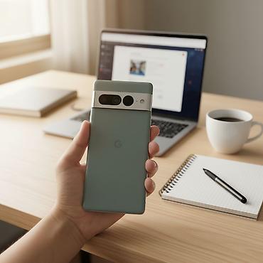 Google Pixel 7 Pro, Б/у, 128 ГБ, цвет - Серый, 1 SIM, 2 SIM, eSIM