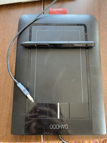 телефон до 4000: Графический планшет wacom bamboo. В комплекте ручка и кабель. Цена