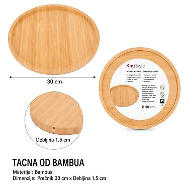KMT Bambusova tacna 5403324-A Opis: - Okrugla tacna od prirodnog