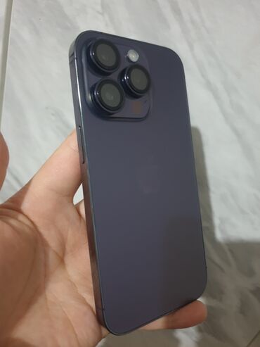 купить бу айфоны: IPhone 14 Pro, Колдонулган, 256 ГБ, Deep Purple, Коргоочу айнек, Каптама, 90 %