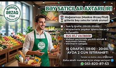 part time i: Satış məsləhətçisi tələb olunur, Yalnız kişilər üçün, İstənilən yaş, Təcrübəsiz — 1