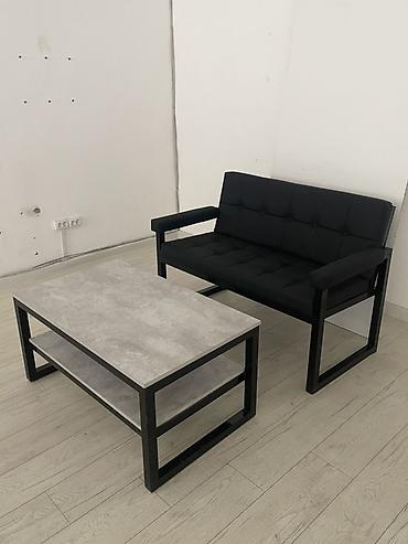 loft mebel: Комплект мягкой мебели, Новый, Бесплатная доставка, цвет - Черный — 3
