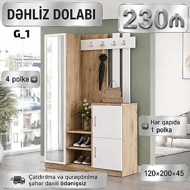 agaclar: Dəhliz dolabı G_1 - Ölçülər: 120 x 200 x 45 sm - Material və dizayn — 1