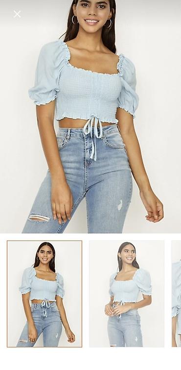 alt pal: Trend yüngül mavi qısa top - Brend: Trendyol - Model: Elastik büzgülü — 2