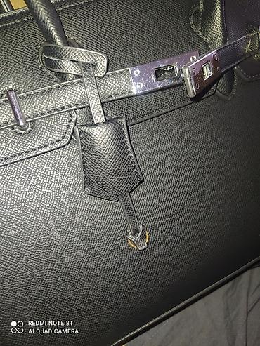 Torbe: Veoma lepa Birkinka Crna damska torba – klasičan tote/Birkin stil - — 12