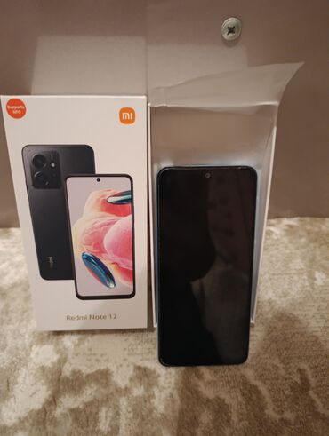 su dalğası feni: Redmi Note 12, 128 ГБ, цвет - Синий, Гарантия, Отпечаток пальца, Две SIM карты