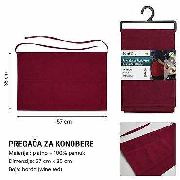 KMT Kecelja bordo boja 5201126 Bordo kuhinjska/ugostiteljska kecelja