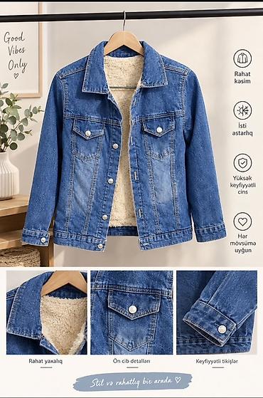 Üst geyimləri: Məhsul: İçliyi isti, keyfiyyətli cins gödəkçə. - Parça: Yüksək — 1
