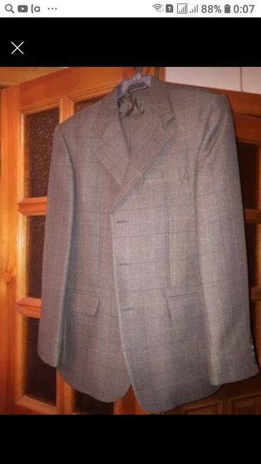 педжак мужской: Костюм 4XL (EU 48), цвет - Серый