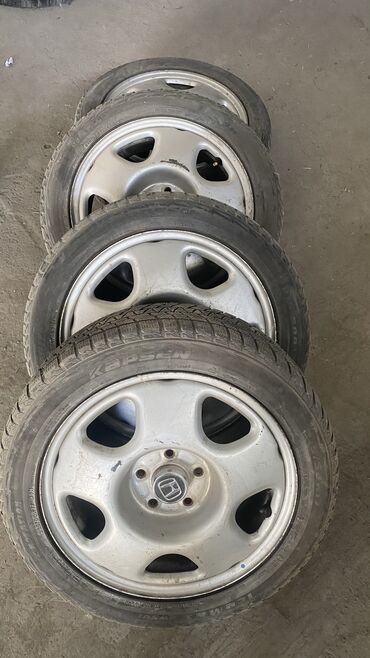 где купить шины дешевле: Дөңгөлөктөр монтажда 215 / 50 / R 17, Кыш, Колдонулган, Комплект, Жеңил унаалар, Темир, тешиктери - 5