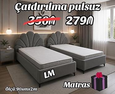 hava doseyi: Matras – ölçü: 90 sm x 2 m - Rahat və ortopedik quruluş - Bədənə — 1