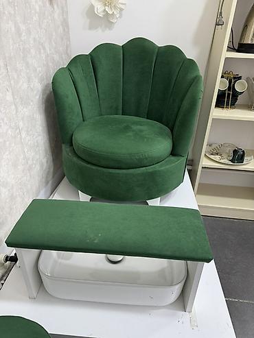 tek kravat: Salonda pedikür üçün dəst – zövqlü yaşıl rəngdə - Armchair: Dəniz — 1