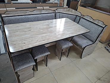 silver kitchen: Кухонный мягкий уголок, Новый, ЛДСП, цвет - Серый — 3