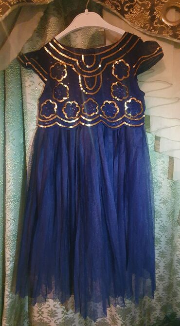 платье елка: Детское платье, цвет - Синий, Новый